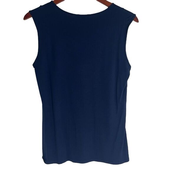 Eileen Fisher Womens Lightweight Viscose Jersey Shell Tank Top Navy Blue Medium - Picture 10 of 16